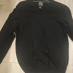 Jos. A. Bank Black V-Neck Sweater, Size Small